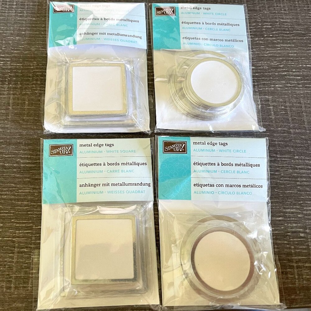 Stampin' Up! Metal Edge Tags - Square and Round